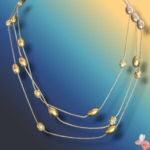 Monet Gold-Tone Multi-Strand Necklace